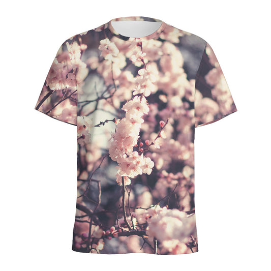 Sakura Cherry Blossom Print Men's Sports T-Shirt