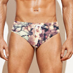 Sakura Cherry Blossom Print Men's Swim Briefs