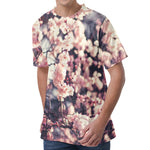 Sakura Cherry Blossom Print Men's Velvet T-Shirt