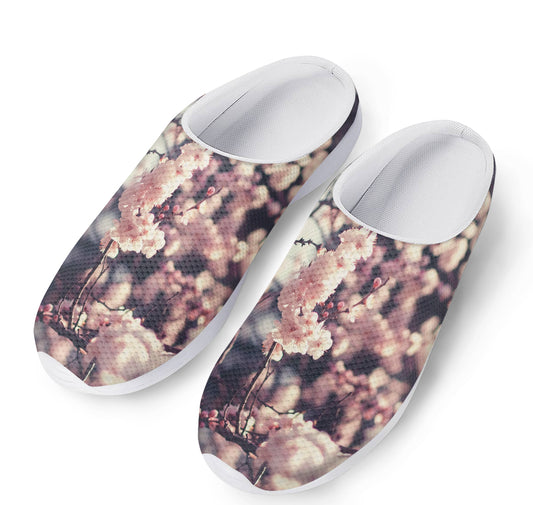 Sakura Cherry Blossom Print Mesh Casual Shoes
