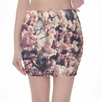 Sakura Cherry Blossom Print Pencil Mini Skirt