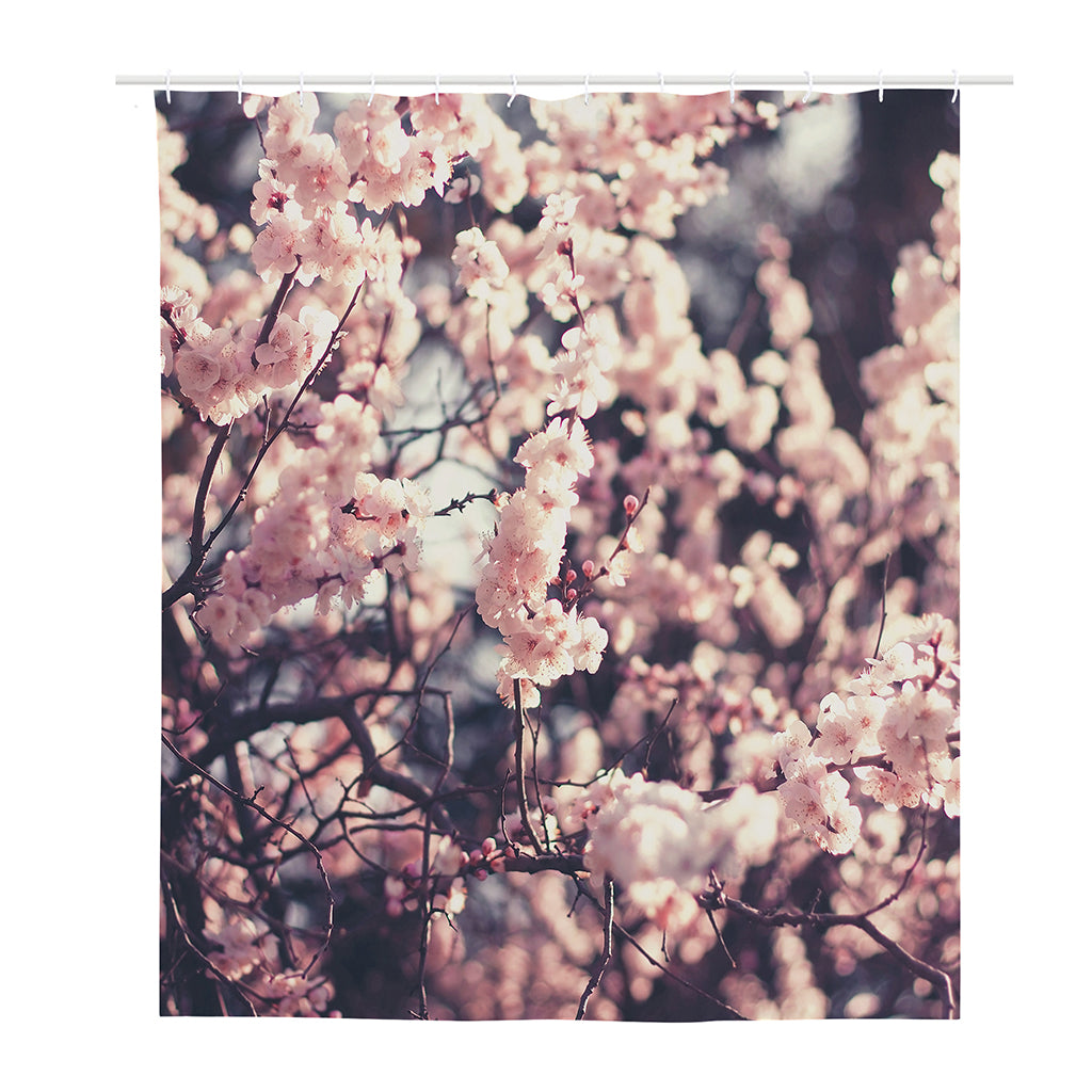 Sakura Cherry Blossom Print Polyester Shower Curtain