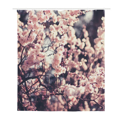 Sakura Cherry Blossom Print Polyester Shower Curtain