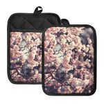 Sakura Cherry Blossom Print Pot Holders With Pocket