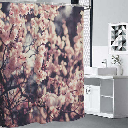 Sakura Cherry Blossom Print Premium Shower Curtain