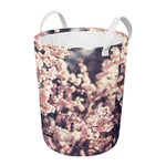 Sakura Cherry Blossom Print Round Laundry Basket