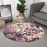 Sakura Cherry Blossom Print Round Rug