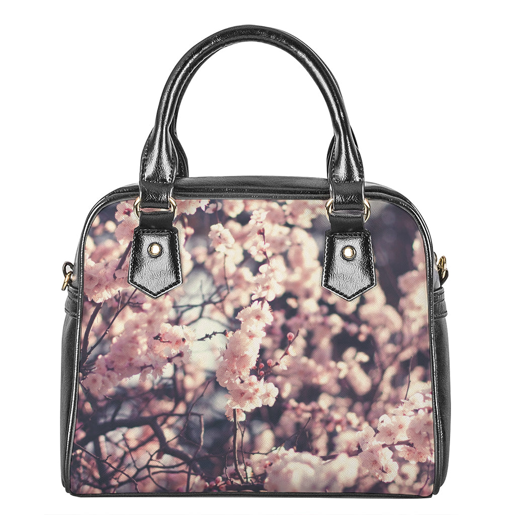 Sakura Cherry Blossom Print Shoulder Handbag