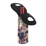 Sakura Cherry Blossom Print Single Neoprene Wine Tote