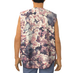 Sakura Cherry Blossom Print Sleeveless Baseball Jersey