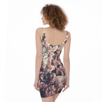 Sakura Cherry Blossom Print Sleeveless Bodycon Dress