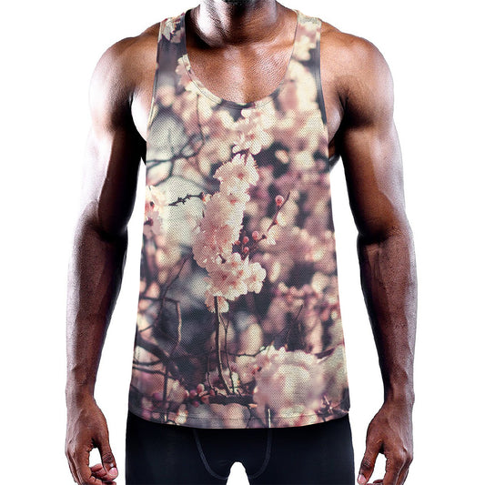 Sakura Cherry Blossom Print Training Tank Top