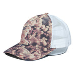 Sakura Cherry Blossom Print White Mesh Trucker Cap