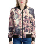 Sakura Cherry Blossom Print Women's Bomber Jacket