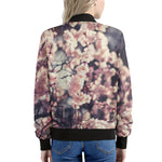 Sakura Cherry Blossom Print Women's Bomber Jacket