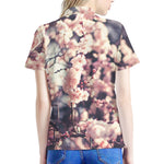 Sakura Cherry Blossom Print Women's Polo Shirt