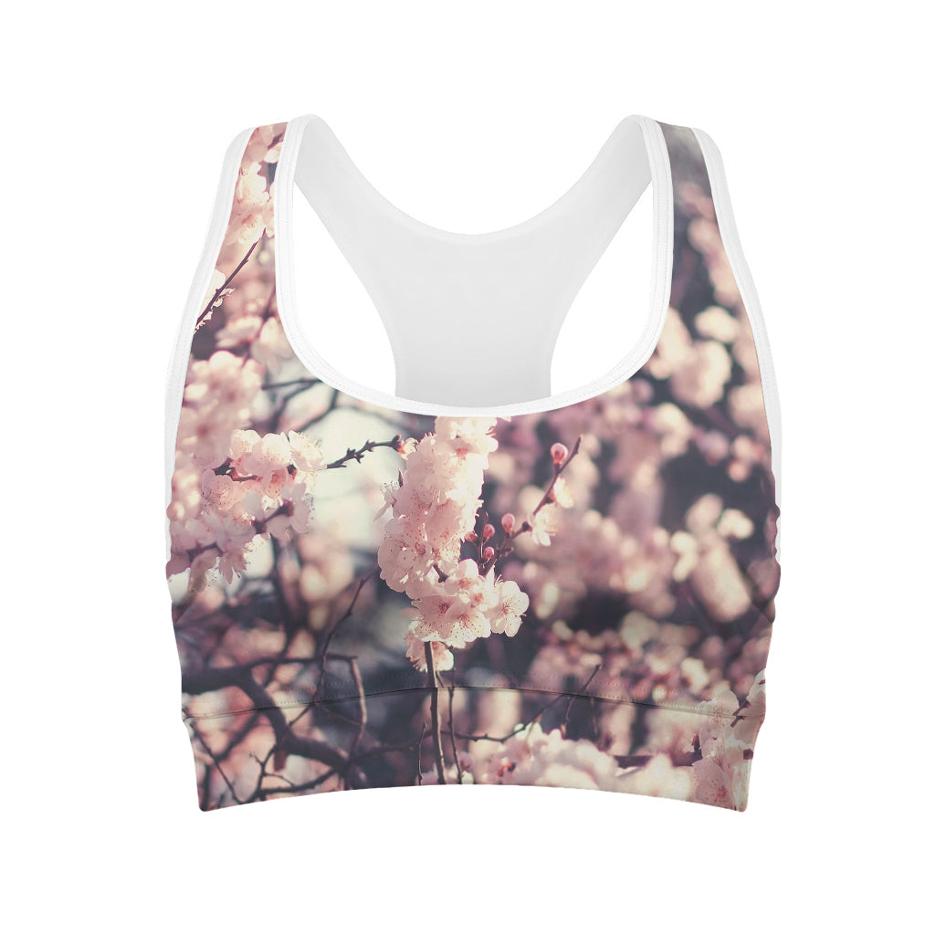 Sakura Cherry Blossom Print Women's Sports Bra