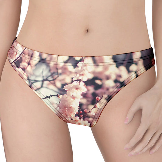 Sakura Cherry Blossom Print Women's Thong