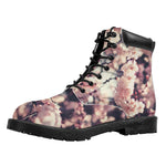 Sakura Cherry Blossom Print Work Boots