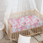 Sakura Flower Cherry Blossom Print Baby Crib Sheet
