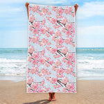 Sakura Flower Cherry Blossom Print Beach Towel