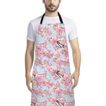 Sakura Flower Cherry Blossom Print Bib Apron With Pocket