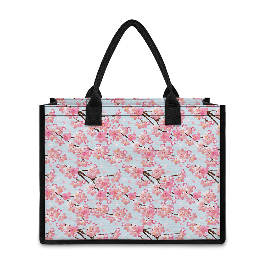 Sakura Flower Cherry Blossom Print Canvas Tote Bag