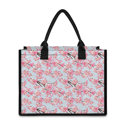 Sakura Flower Cherry Blossom Print Canvas Tote Bag