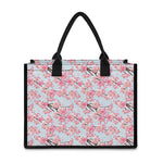 Sakura Flower Cherry Blossom Print Canvas Tote Bag