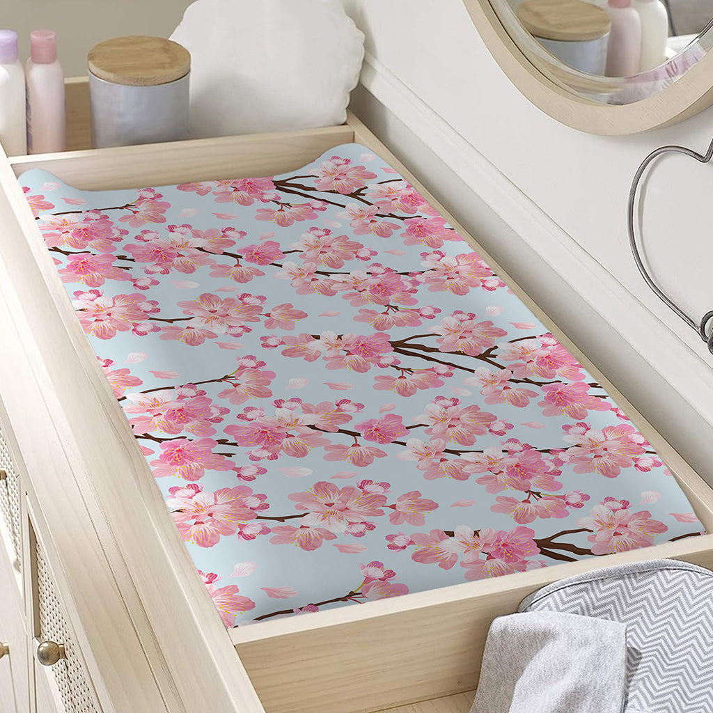 Sakura Flower Cherry Blossom Print Changing Pad Cover