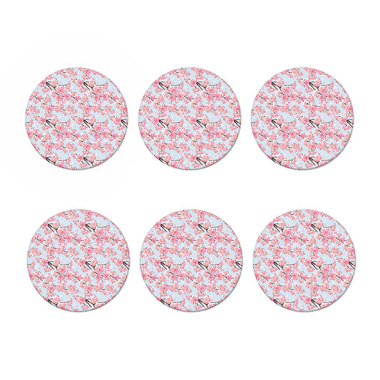 Sakura Flower Cherry Blossom Print Coaster Set