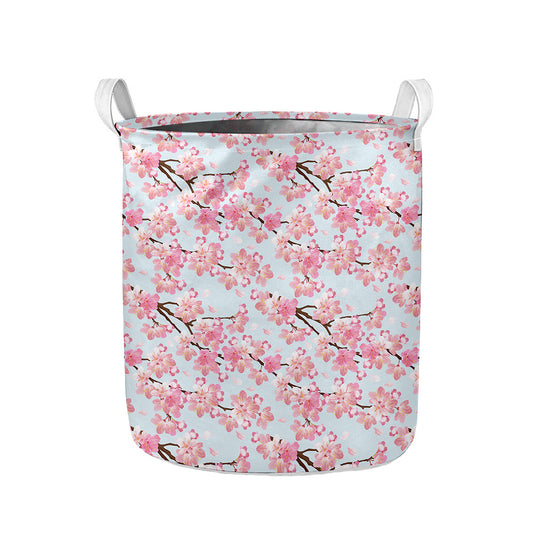 Sakura Flower Cherry Blossom Print Collapsible Laundry Basket