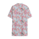 Sakura Flower Cherry Blossom Print Cotton Hawaiian Shirt
