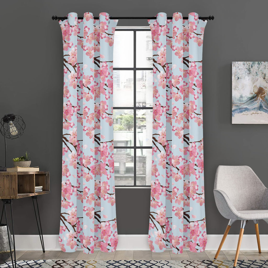 Sakura Flower Cherry Blossom Print Curtain