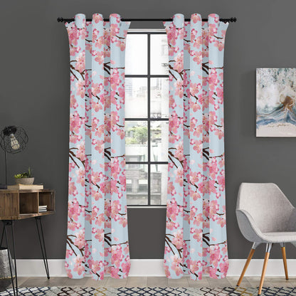 Sakura Flower Cherry Blossom Print Curtain