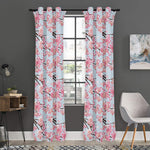 Sakura Flower Cherry Blossom Print Curtain