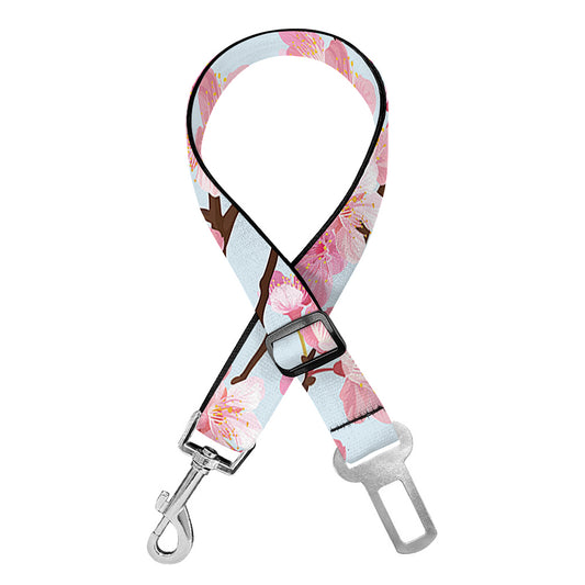 Sakura Flower Cherry Blossom Print Dog Seat Belt