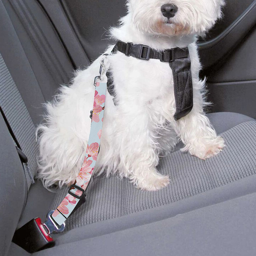 Sakura Flower Cherry Blossom Print Dog Seat Belt