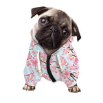 Sakura Flower Cherry Blossom Print Dog Zip Up Hoodie