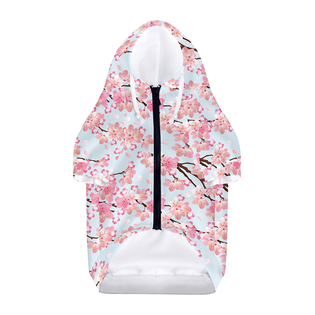 Sakura Flower Cherry Blossom Print Dog Zip Up Hoodie