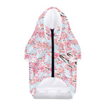 Sakura Flower Cherry Blossom Print Dog Zip Up Hoodie