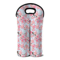 Sakura Flower Cherry Blossom Print Double Neoprene Wine Tote
