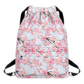 Sakura Flower Cherry Blossom Print Drawstring Backpack