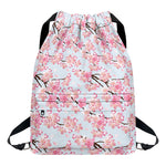 Sakura Flower Cherry Blossom Print Drawstring Backpack