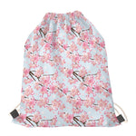 Sakura Flower Cherry Blossom Print Drawstring Bag