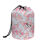 Sakura Flower Cherry Blossom Print Drawstring Makeup Bag