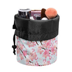 Sakura Flower Cherry Blossom Print Drawstring Makeup Bag