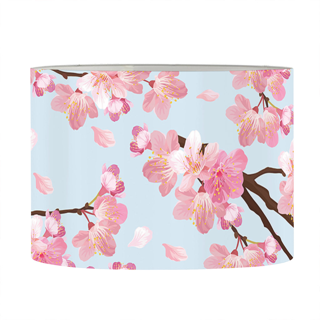 Sakura Flower Cherry Blossom Print Drum Lamp Shade