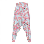 Sakura Flower Cherry Blossom Print Hammer Pants