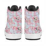 Sakura Flower Cherry Blossom Print High Top Leather Sneakers